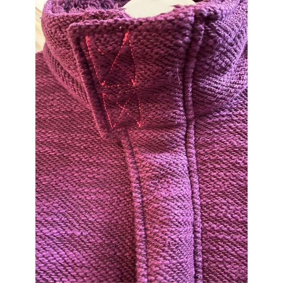 Spyder Mens Knit Front Pocket Heavy Fleece Lined ￼ Pull Over in Raisin sz M EUC - Picture 5 of 8